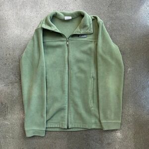 Columbia Green Size Youth XL 18-20 Fleece Full Zip Up Sweatshirt